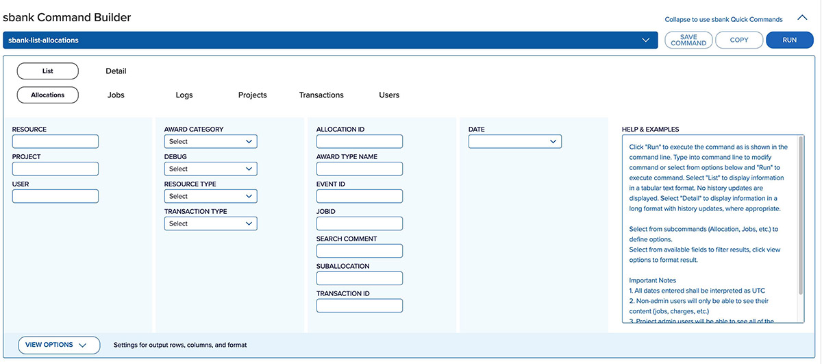 Command Builder Screenshot