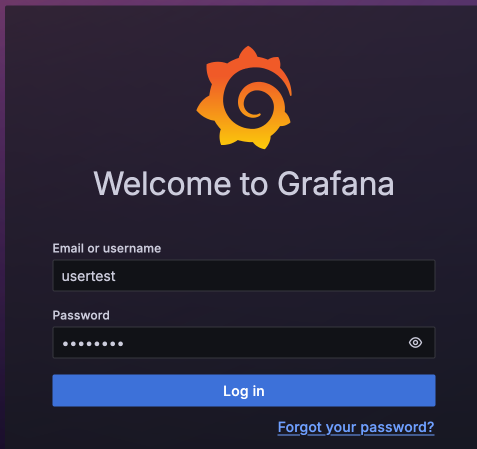 Grafana Login Page