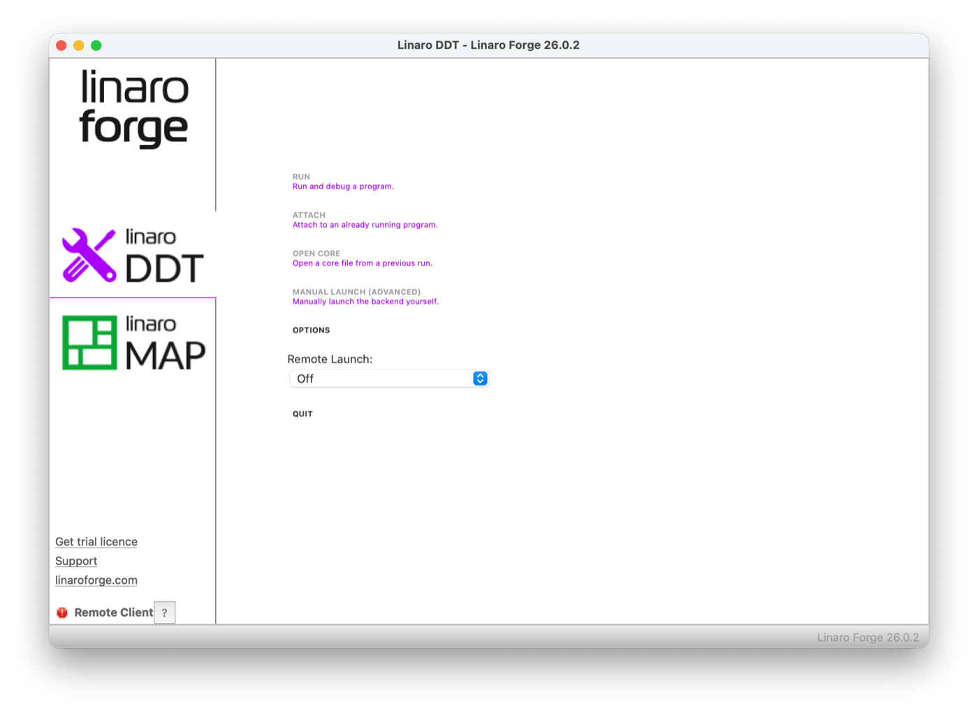 Example DDT client screen Example DDT client screen