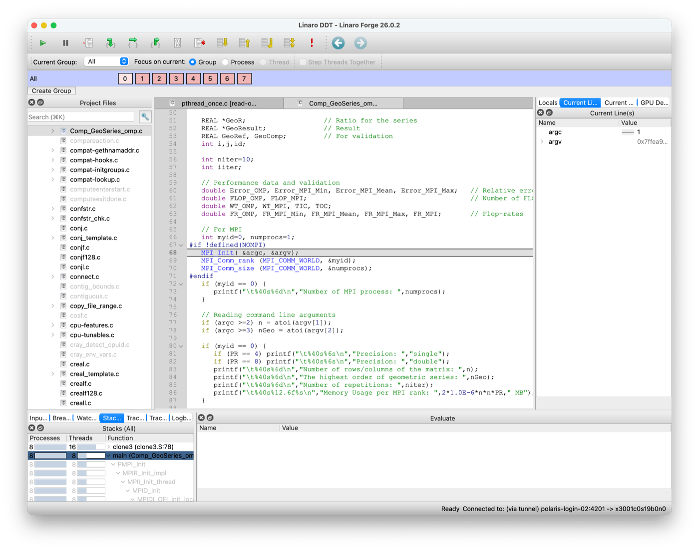 Example DDT debugging GUI Example DDT debugging GUI