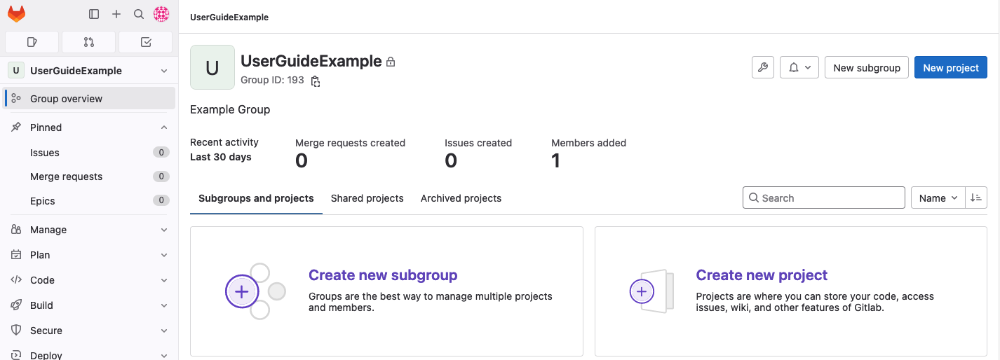 GitLab Empty Group