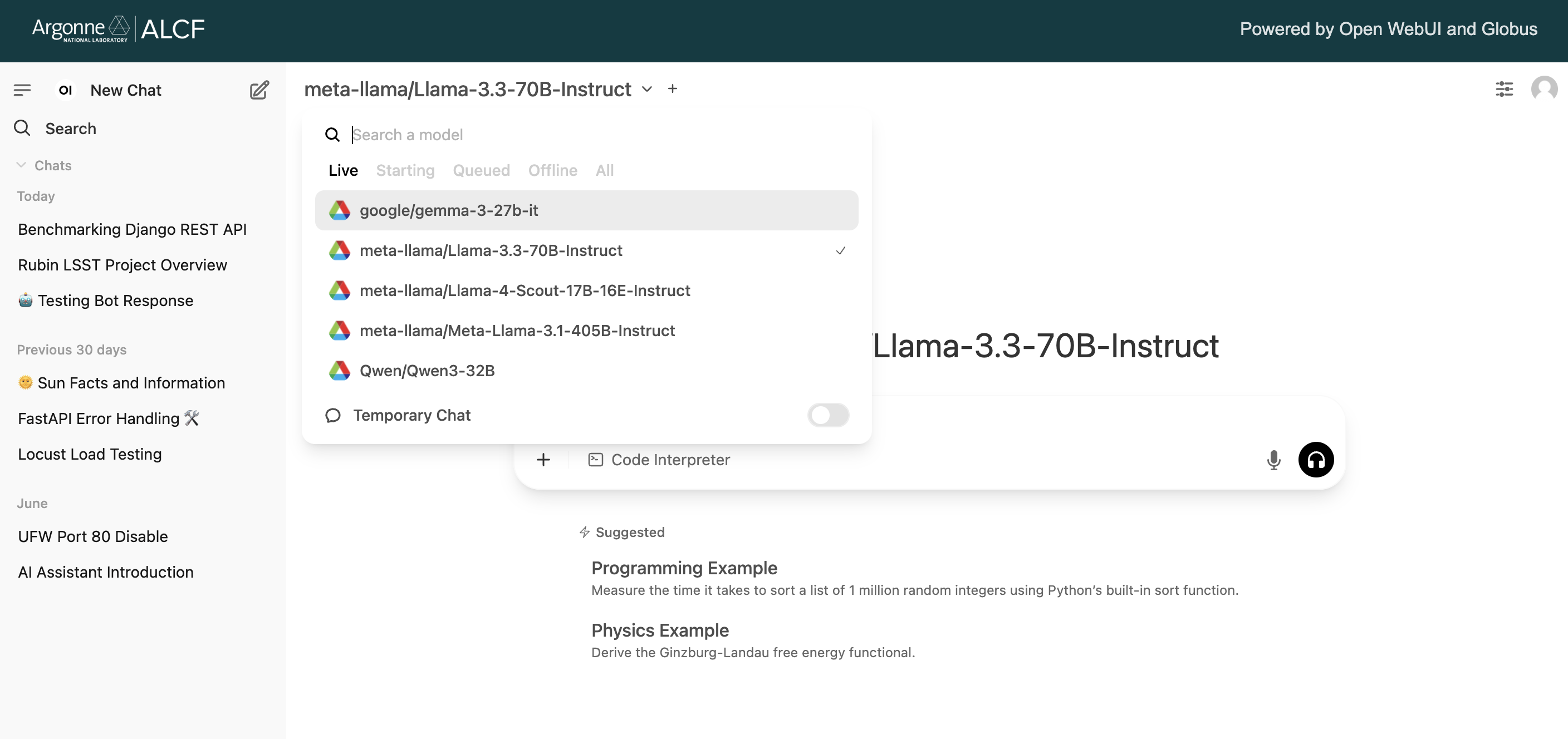 Inference Endpoints Web UI